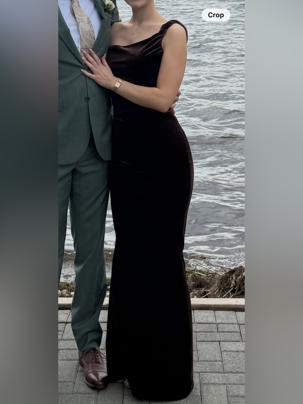 Brown Maxi Dress (Club L London - Neeka) - Picture 4 of 6